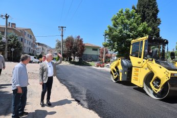 Asfalt Çalışmalarını Yerinde İnceledi