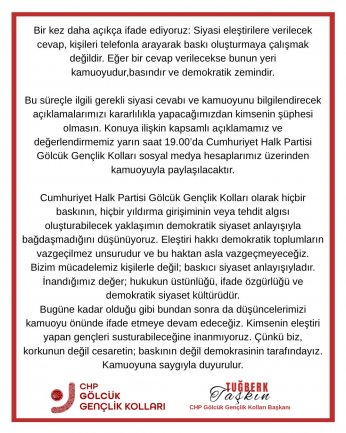 “Baskılara Boyun Eğmeyeceğiz!”