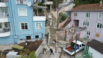 Beton merdiven ve duvar çalışması