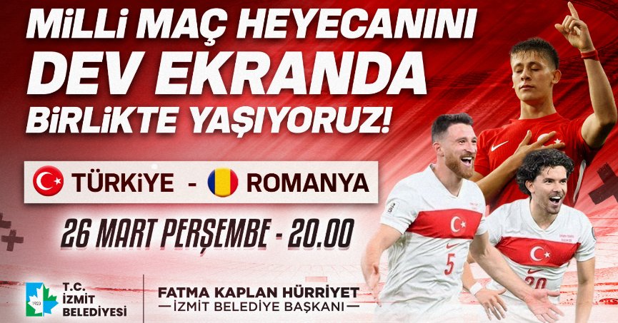 İzmit Belediye Meydanı’nda yaşanacak