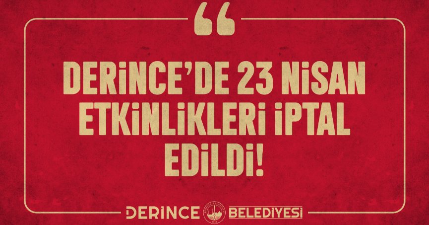 23 Nisan Etkinlikleri İptal Edildi